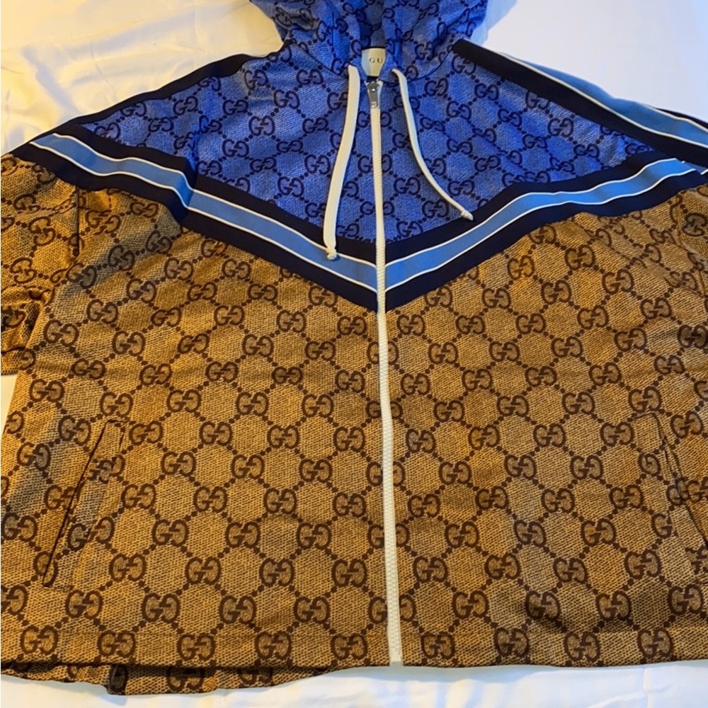 Authentic Gucci Monogram Pleated Jacket Nwot - image 4